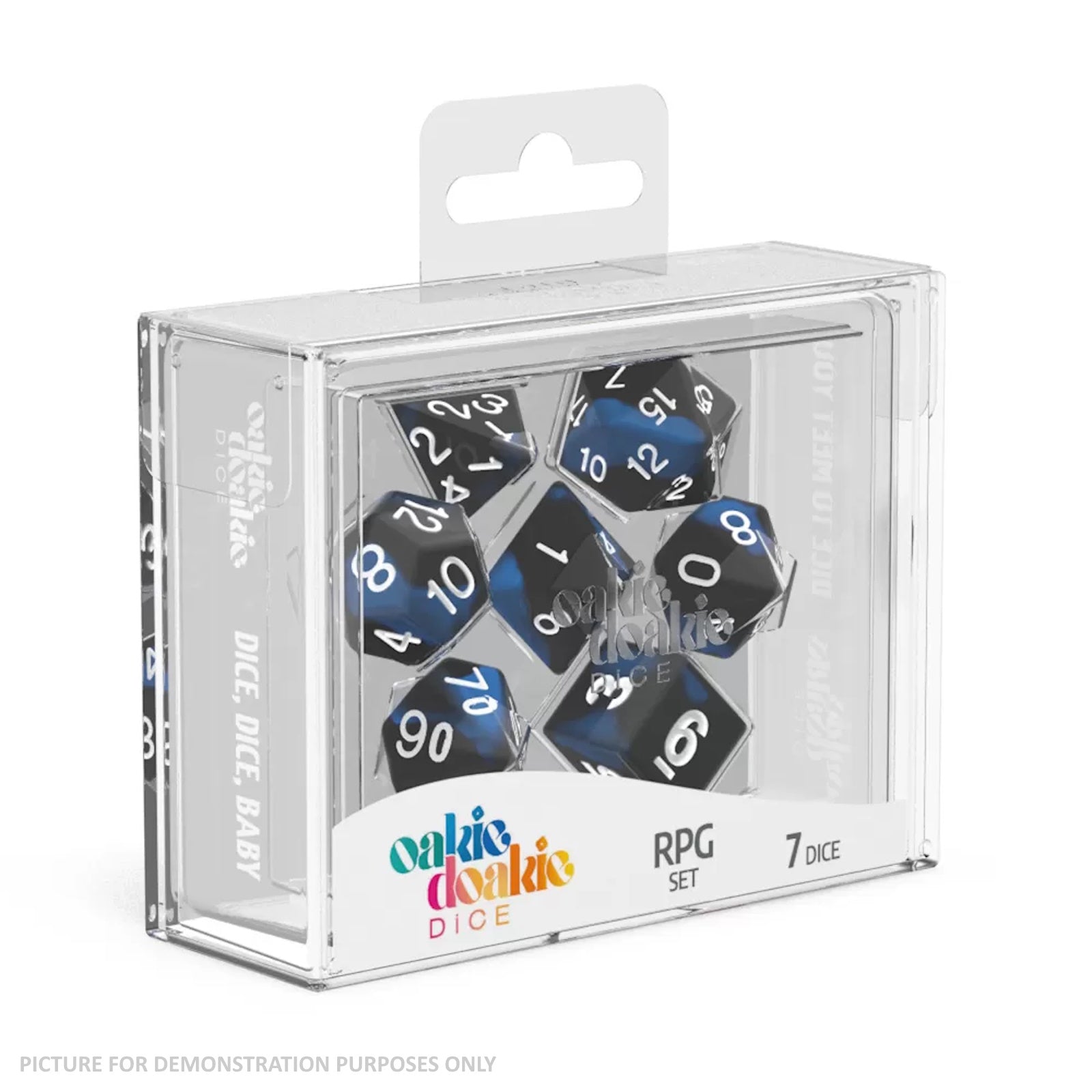 Oakie Doakie RPG Glow in the Dark Dice Set (7) - DEEP OCEAN